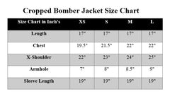 CROPPED BASEBALL BOMBER JACKET- CHOCOLATE