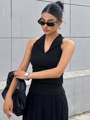 SOLID HALTER TANK TOP