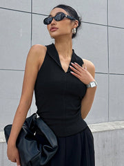SOLID HALTER TANK TOP