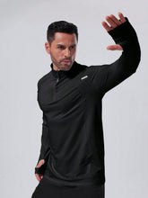 MEN QUARTER-ZIP ARMHOLE SPORTS SWEATSHIRT