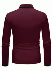 MEN'S LONG SLEEVE SLIM FIT POLO SHIRT