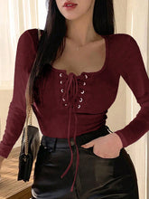 TIE-UP DETAIL LONG SLEEVE TOP