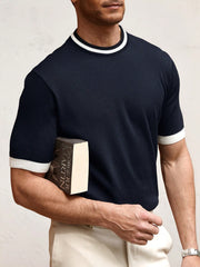 MEN'S CONTRAST COLOR CREW NECK T-SHIRT