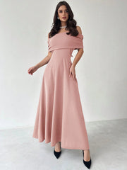 WOMEN'S ELEGANT HIGH WAIST A-LINE LONG DRESS
