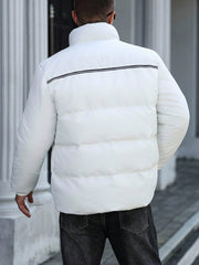 MEN'S STRIPED ZIP-UP CASUAL JACKET