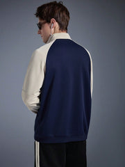 PULLOVER VERSATILE SLEEVE STRIPED SWEATSHIRT