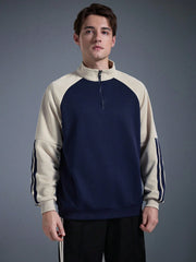 PULLOVER VERSATILE SLEEVE STRIPED SWEATSHIRT