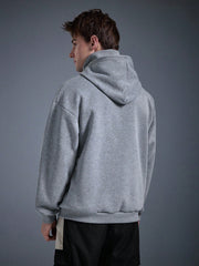 MEN'S CASUAL SOLID COLOR HALF-ZIP HOODED SWEATSHIRT