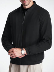 MEN'S CASUAL FASHION STREET MINIMALIST SOLID COLOR FLEECE JACKET