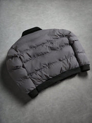 MEN'S LONG SLEEVE PATCHWORK ZIPPER THICK PADDED JACKET