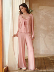 KNITTED 3 PC LOUNGEWEAR SET