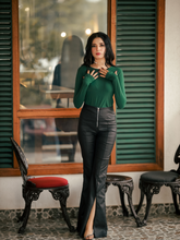 SLIM FIT CROP TOP LONG SLEEVES T SHIRT