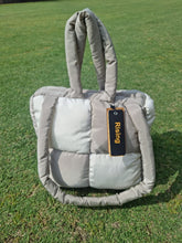 Women's Quilted Checker Blush AND Lilac Square Puffer Bag