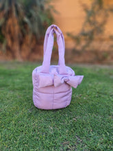 Puffer Bag Bow Tote Bag Baby Pink