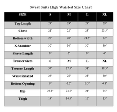 SWEAT SUITS HIGH WAISTED TWO PIECE SET BLACK