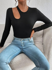 SOLID RIB CUT OUT TEE