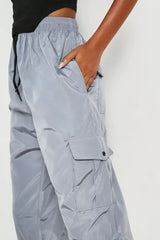 SHELL CARGO JOGGERS TROUSER-GREY