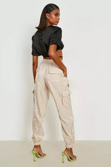 SHELL CARGO JOGGERS TROUSER-STONE
