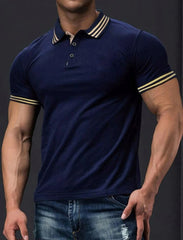 MEN STRIPPED POLO SHIRT
