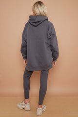 OVERSIZED SPLIT SIDES HOODIE AND LEGGINGS SUIT