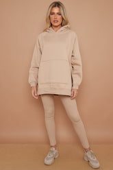 OVERSIZED SPLIT SIDES HOODIE AND LEGGINGS SUIT