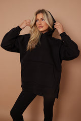 OVERSIZED SPLIT SIDES HOODIE AND LEGGINGS SUIT