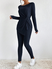 FRENCHY TWIST FRONT TEE & LEGGINGS