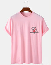 MEN'S CASUAL POKER CHEST PRINT SHORT SLEEVE T-SHIRTS