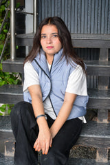 CROPPED PADDED GILET JACKET