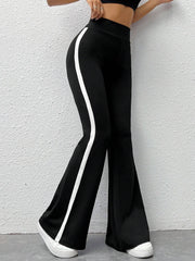 STRIPED TAPE SIDE FLARE LEG PANTS