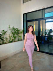 2PCS EXCELLENT MINIMALIST SHARP SINGLE-BREASTED VEST AND SKIRT SET