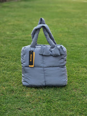 Large Square Puffy Hand Bag With Handle