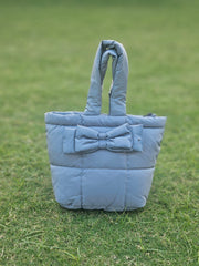 Soft Padded Quilted Women's Designer Handbag-White