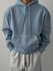 MEN'S LOOSE FIT HOODIED SWEATSHIRT