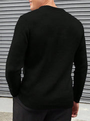 MEN SOLID ROUND NECK JUMPER