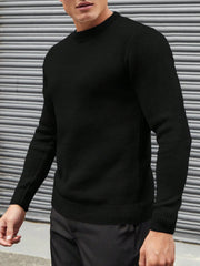 MEN SOLID ROUND NECK JUMPER