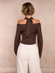 COWL NECK LONG SLEEVE TOP