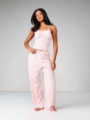 CAMISOLE WITH WIDE LEG PALAZZO PANTS LOUNGE SET