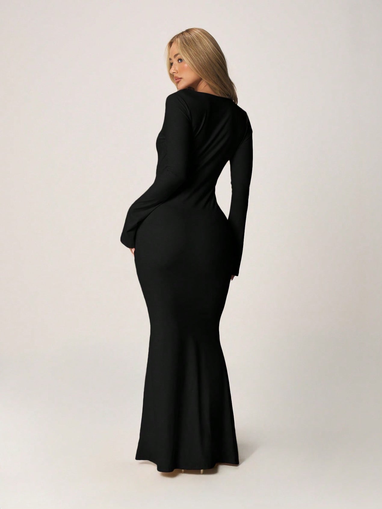 bodycon dress pakistan L'AGENCE Emmarie Maxi Wrap Skirt In Black main image 1