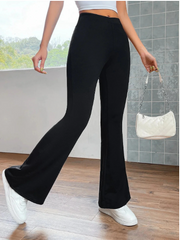 EZWEAR SOLID FLARE LEG SWEATPANTS