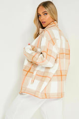 OVERSIZED CHECK SHACKET- STONE