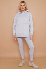 OVERSIZED SPLIT SIDES HOODIE AND LEGGINGS SUIT