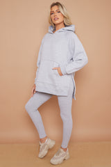 OVERSIZED SPLIT SIDES HOODIE AND LEGGINGS SUIT