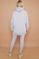 OVERSIZED SPLIT SIDES HOODIE AND LEGGINGS SUIT