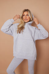 OVERSIZED SPLIT SIDES HOODIE AND LEGGINGS SUIT