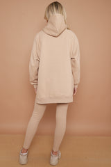 OVERSIZED SPLIT SIDES HOODIE AND LEGGINGS SUIT