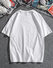 HYPEMODE MEN SLOGAN AND BRUSH PRINT TEE