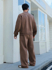 MEN'S PATCH DESIGN PULLOVER HOODIE SET