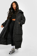 HOODED LONGLINE PUFFER JACKET