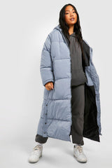 HOODED LONGLINE PUFFER JACKET